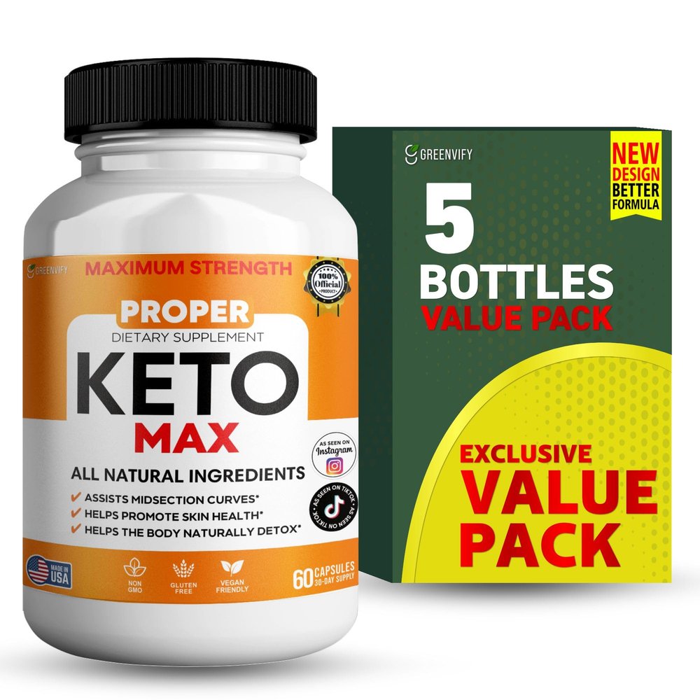 GREENVIFY Proper Keto Max Dietary Supplement, Maximum Strength, All Natural Ingredients, 60 Capsules, 30-Day Supply, Supports Skin Health and Natural Detox (5)