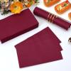 100 Pcs Burgundy Paper Napkins Disposable - Maroon Guest Dinner Napkins for Bathroom Wedding Birthday Graduation Party view 4
