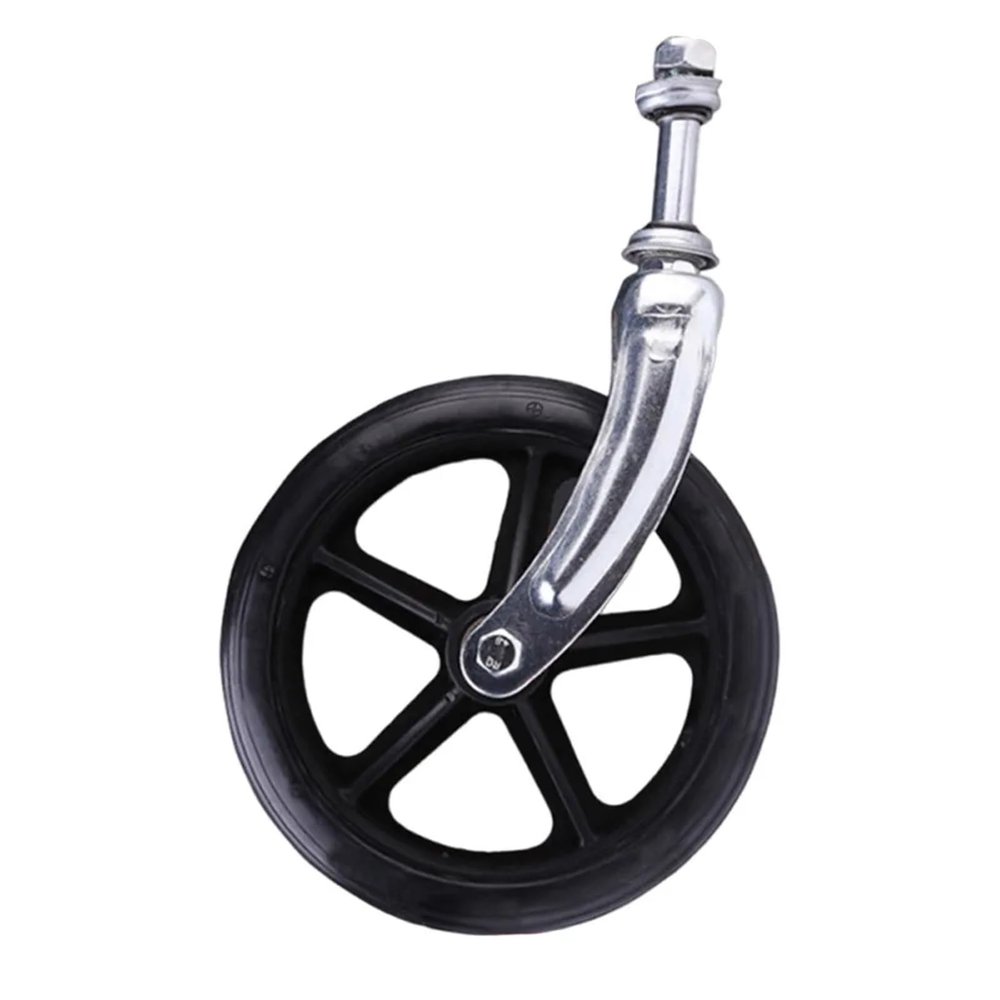 UXALoH6 Wheelchair Front Wheels 6/7/8 Inch Wheels Smooth Flexible Heavy Duty Wheelchair Front Castor Solid Tire Wheel Replacement(Black-7 inch)