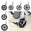 UXALoH6 Wheelchair Front Wheels 6/7/8 Inch Wheels Smooth Flexible Heavy Duty Wheelchair Front Castor Solid Tire Wheel Replacement(Black-7 inch) view 2
