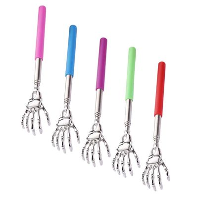 Ipetboom 5Pcs Retractable Stainless Steel Back Scratcher Long Handle Itch Relief Tool Portable Body Scratcher for Men and Women Comfortable