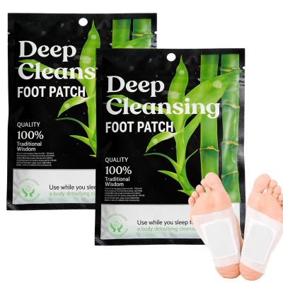 20PCS Foot Pads for Soft Feet Health Care Better Sleep Natural Bamboo Ginger Powder with Stress Relief, Improve Sleep, Deep Cleansing, Relaxation, Relieves Fatigue