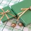 Glossy Mint Green and Emerald Stripe Wrapping Paper Roll for Christmas Gifts, Vintage Retro Gift Wrap Sheet for Mom Dad Friends, Elegant Holiday Birthday Wedding Party Packaging Paper view 3