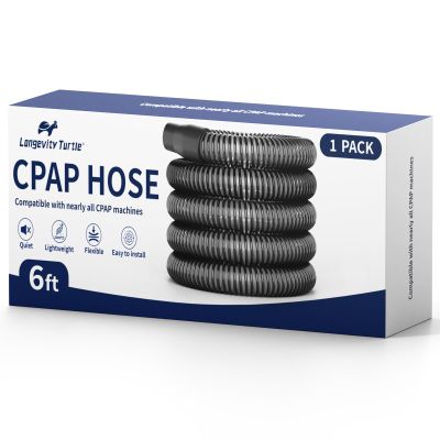 1 Pack CPAP Hose, Universal CPAP Tubing 6 Foot (72") Standard 22mm CPAP Tube Compatible with Most CPAP Machines, Flexible, Lightweight, Durable CPAP Supplies & Accessories, Black