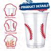 100 Pcs Cherry Plastic Cups 16 oz Pink Bow Cherry Disposable Plastic Cup Flower Theme Clear Cocktail Glasses for Birthday Wedding Bridal Baby Shower Beverage Juice Drinking Coffee Party Supplies view 3