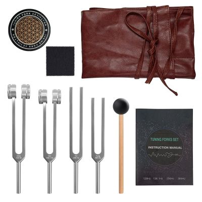 Tuning Forks for Healing Set 128Hz 136.1Hz 256Hz 384Hz Aggravated and Non Aggravated Tuning Forks and Activators Essential Yoga and Meditation Accessories and Sound Therapy Equipment