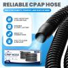 2 Pack CPAP Hose, Universal CPAP Tubing 6 Foot (72") Standard 22mm CPAP Tube Compatible with Most CPAP Machines, Flexible, Lightweight, Durable CPAP Supplies & Accessories, Black view 3