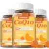 3 Packs CoQ10 500MG Gummies - Plus Omega-3, Magnesium, Vitamin B3 & Zinc - 3X Better Absorption Coenzyme Q10 Supplements for Heart Health, Cellular Energy & Antioxidant, Non-GMO 180 Counts view 1