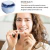 Denture Cleaning Cup - 9.5x9.5x6.9cm Secure Lid Dentures Soaker Box, Multi-Functional Denture Storage Box with Drainage Function | Leakproof Denturre Retainer Bath Holder for Effervescent Tablets Trav view 3