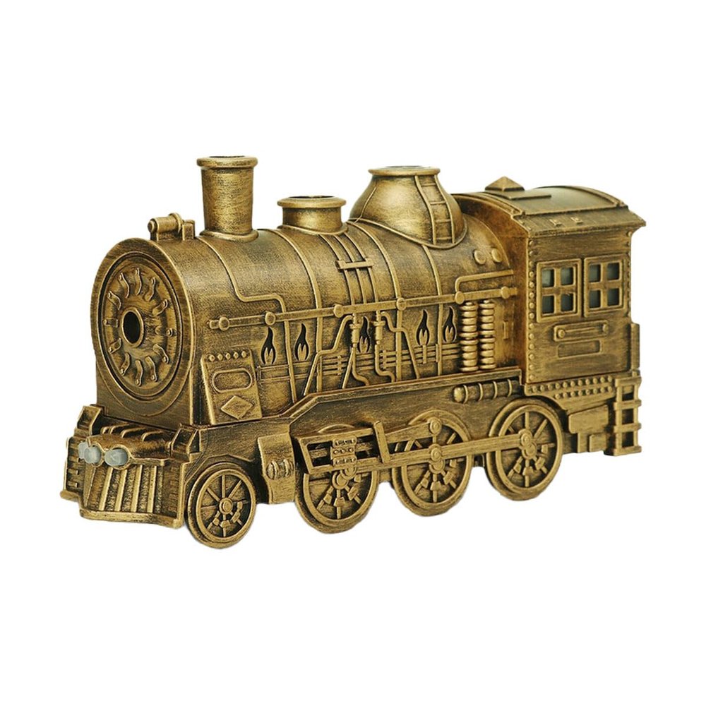 300ml Steam Train Humidifier Aroma Diffuser, Aromatherapy Cool Mist Essential Oil Humidifier with 2 LED, Quiet Operation & Auto Shut-Off, Vintage Diffuser for Living Room & Desk & Home