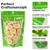 100pcs 5.9"x8.6" Mylar Bags for Food Storage,Smell Proof Bag with Window ResealableStand-up Foil Pouch Packaging Freeze Dried Candy Bag Food Storage Bags for Small Business (Green) view 3