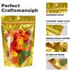 100pcs 5.5"x7.8" Mylar Bags for Food Storage,Smell Proof Bag with Window ResealableStand-up Foil Pouch Packaging Freeze Dried Candy Bag Food Storage Bags for Small Business (Gold) view 3