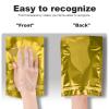 100pcs 5.5"x7.8" Mylar Bags for Food Storage,Smell Proof Bag with Window ResealableStand-up Foil Pouch Packaging Freeze Dried Candy Bag Food Storage Bags for Small Business (Gold) view 4