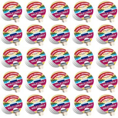 Liquid Coffee Creamer Singles Bulk Pack, 0.44 fl oz, 120 Pack, Great for Home Use, Offices and Coffee Stations (120 - Count, Half & Half)