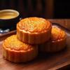 Mooncake,Cantaloupe Flavour,Delicious and Traditional Moon Cake Assortment,Chinese Food,Moon Pies,Perfect for Celebrating Festival view 3