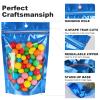 100pcs 6.3"x9.5" Mylar Bags for Food Storage,Smell Proof Bag with Window ResealableStand-up Foil Pouch Packaging Freeze Dried Candy Bag Food Storage Bags for Small Business (Blue) view 3