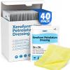 40 Pack Medical Xeroform Petrolatum Dressing Patch,5"x9"Non-Adherent Gauze Pads,Soft Fine Mesh Gauze Patch for Wound Care,Burns,Lacerations,Skin Grafts & Surgical Incisions,Individual Packaged view 1