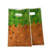 100Pcs Pixel Party Favor Bags, Video Game Themed Goodie Bags for Kids Birthday, Waterproof Safe Material Candy Snack Treat Bags with Handles view 1