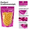 100pcs 5.9"x8.6" Mylar Bags for Food Storage,Smell Proof Bag with Window ResealableStand-up Foil Pouch Packaging Freeze Dried Candy Bag Food Storage Bags for Small Business (Purple) view 3