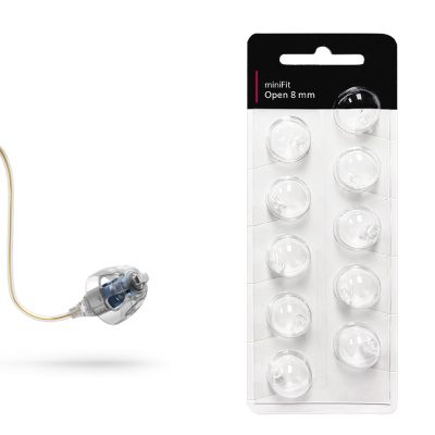 (10 Pcs) Minifit Open Domes for Oticon (8mm) Compatible Replacement Tips for Oticon Hearing Aids, Premium Universal Domes for Oticon Hearing Aid Supplies