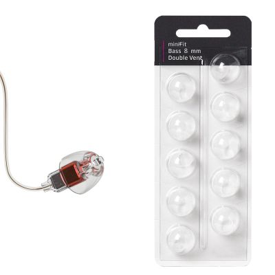 (10 Pcs) Minifit Double Vent Domes for Oticon (8mm) Compatible Replacement Tips for Oticon Hearing Aids, Premium Universal Domes for Oticon Hearing Aid Supplies