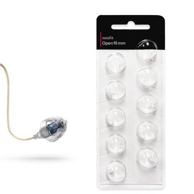 (10 Pcs) Minifit Open Domes for Oticon (10mm) Compatible Replacement Tips for Oticon Hearing Aids, Premium Universal Domes for Oticon Hearing Aid Supplies