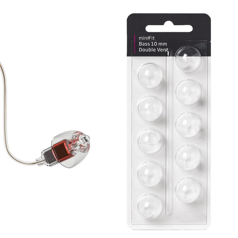 (10 Pcs) Minifit Double Vent Domes for Oticon (10mm) Compatible Replacement Tips for Oticon Hearing Aids, Premium Universal Domes for Oticon Hearing Aid Supplies