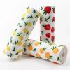 20 Pcs/Roll Microfiber Kitchen Cleaning Towels - 25x25cm Cartoon Fruit Printed, with Scouring Pads(Strawberry) view 2