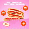 Flings Protein Pastries 14g Protein, 4g Fiber, 160 Calories Low Sugar Protein Snack Bars Gluten Free Frosted Strawberry (8 Pack) view 3