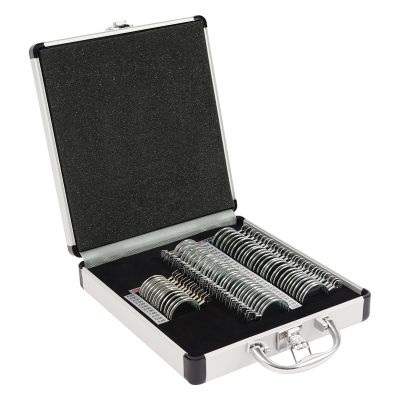 68 Optical Trial Lens Set Kit, Metal Rim Aluminum Optometry Kit Case Box, Precise Optical Lens Optometry Kit Trial Frame