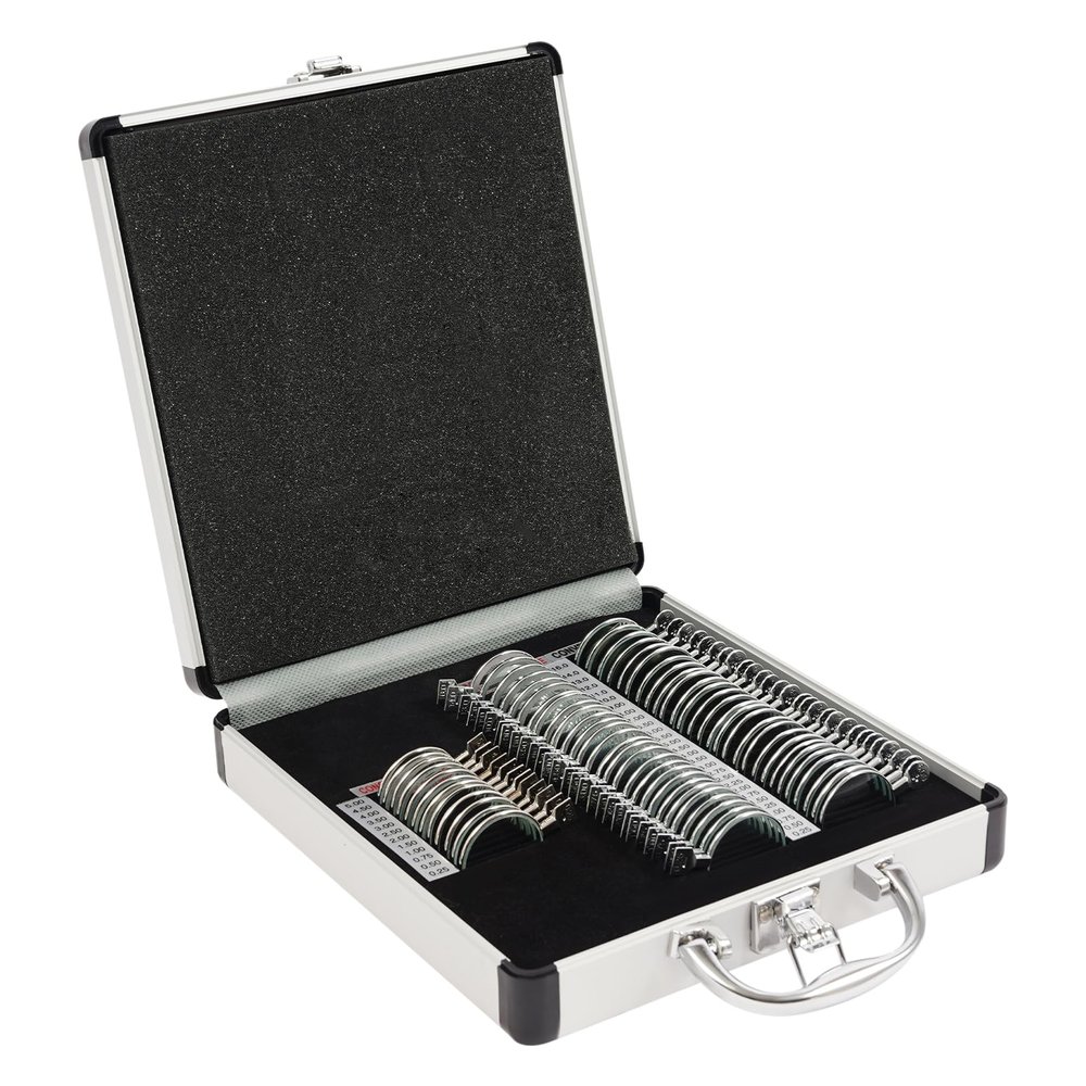 68 Optical Trial Lens Set Kit, Metal Rim Aluminum Optometry Kit Case Box, Precise Optical Lens Optometry Kit Trial Frame
