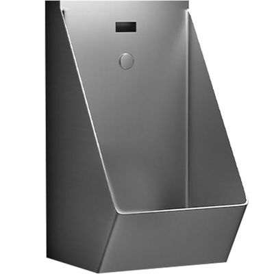 UMJIGF 304 Stainless Steel Wall Mounted Sensor Urinal - Commercial Anti-Odor Splash Men's Bathroom Toilet for Homes, Hotels, Bars - Durable Black Finish,Silver