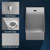 UMJIGF 304 Stainless Steel Wall Mounted Sensor Urinal - Commercial Anti-Odor Splash Men's Bathroom Toilet for Homes, Hotels, Bars - Durable Black Finish,Silver view 3