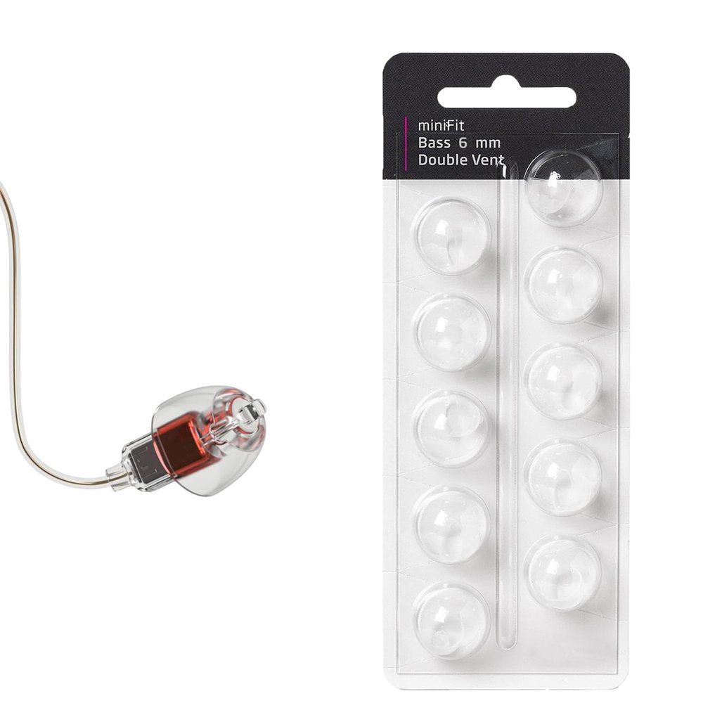 (10 Pcs) Minifit Double Vent Domes for Oticon (6mm) Compatible Replacement Tips for Oticon Hearing Aids, Premium Universal Domes for Oticon Hearing Aid Supplies