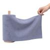 20 Pcs/Roll Reusable Microfiber Kitchen Towels - 25x25cm Solid Color, Non-Greasy with Scouring Pads(Blue Grey) view 4