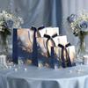 DONQE Paper Gift Bags with Handles and Bow Ribbon, S+M+L Goodie Bags Bulk, Reusable Party Favor Bags for Birthday Wedding Valentine's Day, Mother's Day Blue view 1
