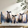 DONQE Paper Gift Bags with Handles and Bow Ribbon, S+M+L Goodie Bags Bulk, Reusable Party Favor Bags for Birthday Wedding Valentine's Day, Mother's Day Blue view 2