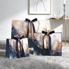 DONQE Paper Gift Bags with Handles and Bow Ribbon, S+M+L Goodie Bags Bulk, Reusable Party Favor Bags for Birthday Wedding Valentine's Day, Mother's Day Blue view 3