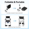 Portable Shower Chair with Wheels, Bedside Commode Wheelchair with Arms, Adjustable Height Folding Bathroom Chairs Commode Chair for Seniors Adults Injured Disabled view 4
