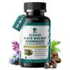 Lukaree Wormwood Black Walnut Clove Cleanse for Humans Softgels, 20-in-1 Extra Strength | Gut Cleanse & Digestive Health w/ 7 Oils & 7 Enzymes | Concentrated, Men & Women Natural Herb - 120 CT view 1
