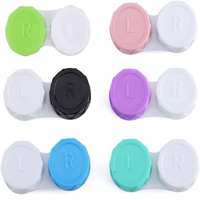 4 pcs Glasses Cosmetic Lenses Box Contact Lens Case for Eyes travel Kit Holder Container Durability (Random color