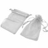 100Pcs Organza Bags White/Black/Gray Small Mesh Bags Mini with Satin Drawstring for Reusable Gift Packaging (Gray, 2.8 * 3.5inch) view 3