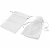 100Pcs Organza Bags White/Black/Gray Small Mesh Bags Mini with Satin Drawstring for Reusable Gift Packaging (White, 5 * 7inch) view 3