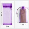 100Pcs Organza Bags White/Black/Gray Small Mesh Bags Mini with Satin Drawstring for Reusable Gift Packaging (Gray, 5 * 7inch) view 4