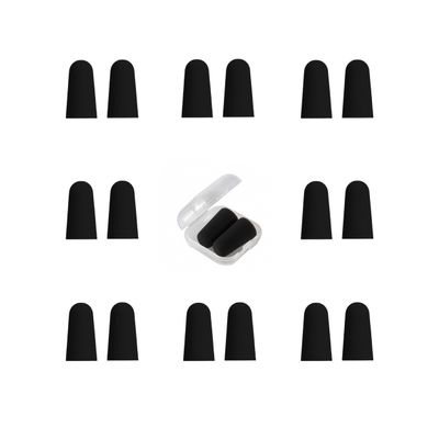 20 Pairs Black Reusable Ear Plugs, 32dB NRR Noise Reduction, Washable Slow-Rebound Foam Earplugs for Sleeping, Snoring, Work, Concerts, Travel