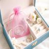100Pcs Organza Bags Transparent Small Mesh Bags Mini with Satin Drawstring for Reusable Gift Packaging (Pink, 2.8 * 3.5inch) view 2