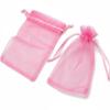 100Pcs Organza Bags Transparent Small Mesh Bags Mini with Satin Drawstring for Reusable Gift Packaging (Pink, 2.8 * 3.5inch) view 3