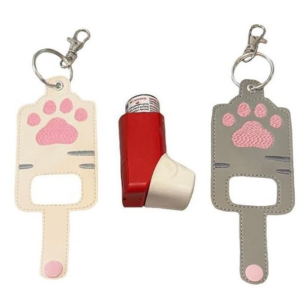 Kitty Paw Inhaler Holder Key Fob