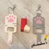 Kitty Paw Inhaler Holder Key Fob view 2
