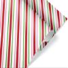 Classic Thick Red and White Stripe Christmas Wrapping Paper, Traditional Xmas Gift Wrap, Conventional Holiday Theme view 1